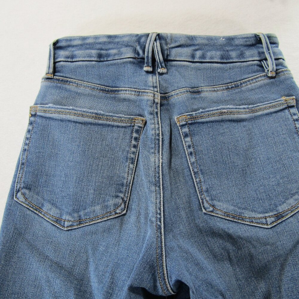 Good American Blue Good Curve Straight High Rise Jeans Women's Size 4 / 27 - Picture 9 of 11